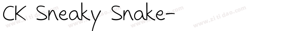 CK Sneaky Snake字体转换